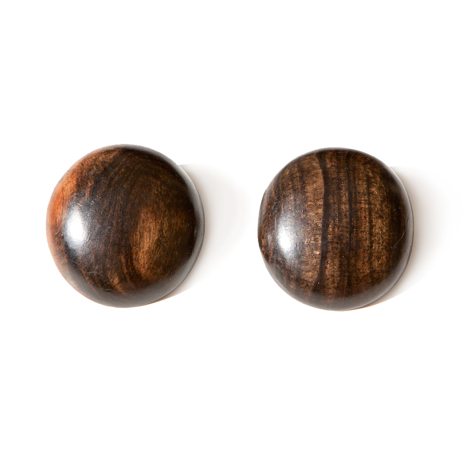 WOOD STUD ROUND EARRINGS BROWN WOOD – VIKTORIA HAYMAN